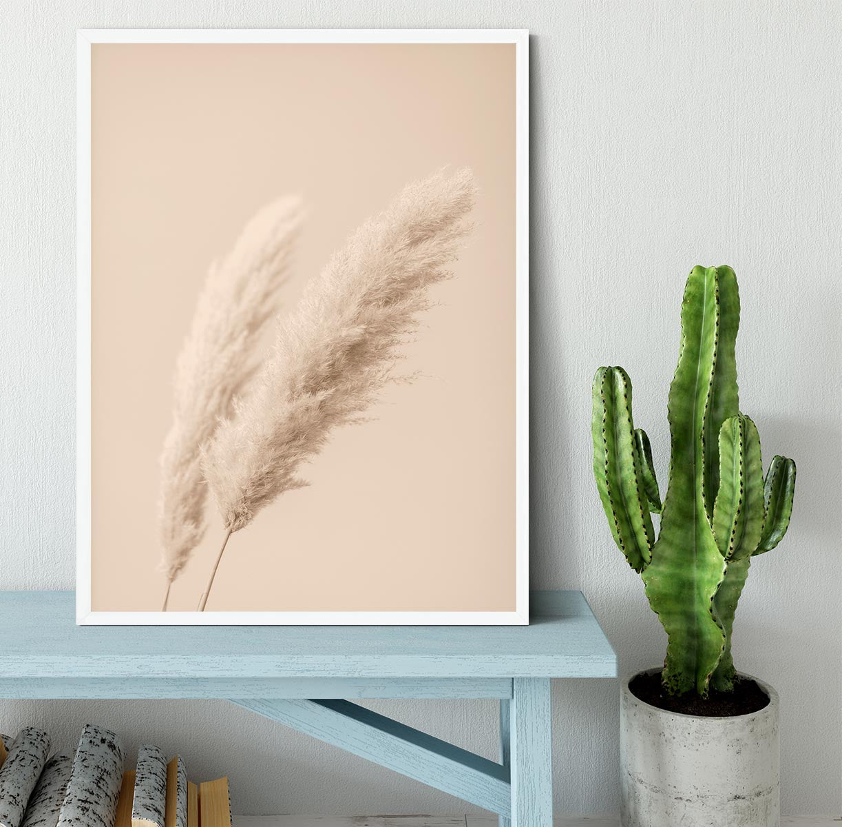 Pampas Grass Begie 15 Framed Print - Canvas Art Rocks -6