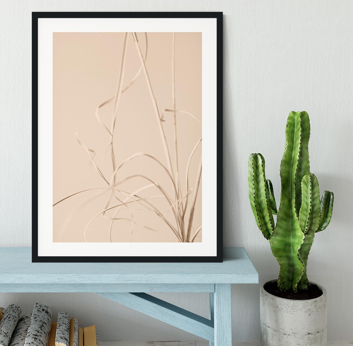 Dried Grass Beige 01 Framed Print - Canvas Art Rocks - 1