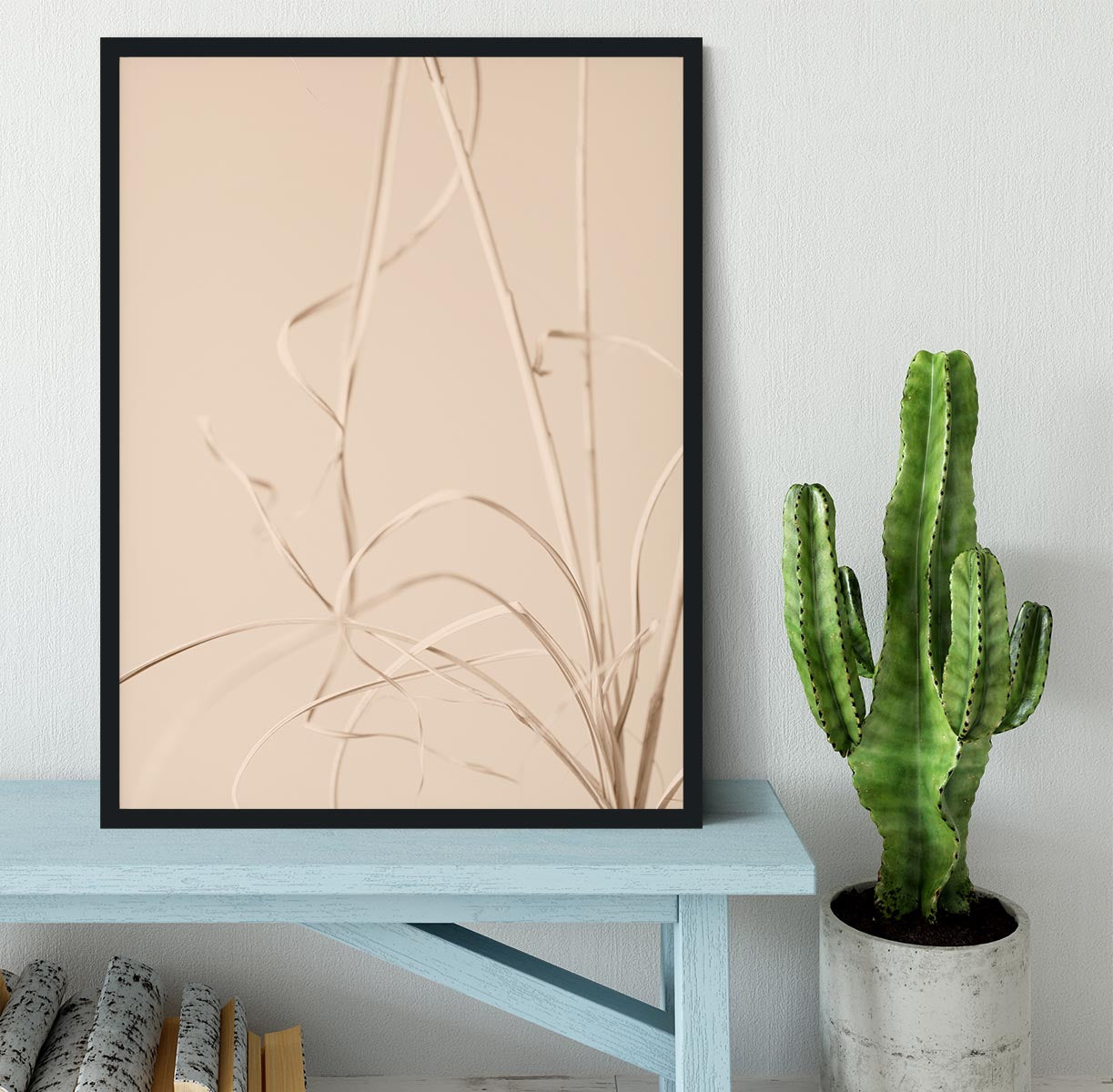 Dried Grass Beige 01 Framed Print - Canvas Art Rocks - 2