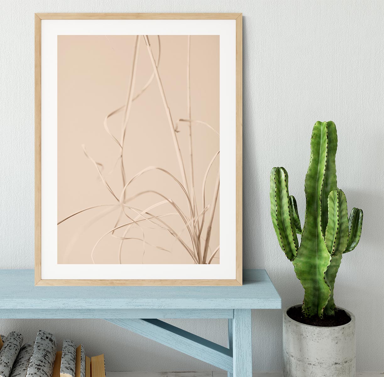 Dried Grass Beige 01 Framed Print - Canvas Art Rocks - 3