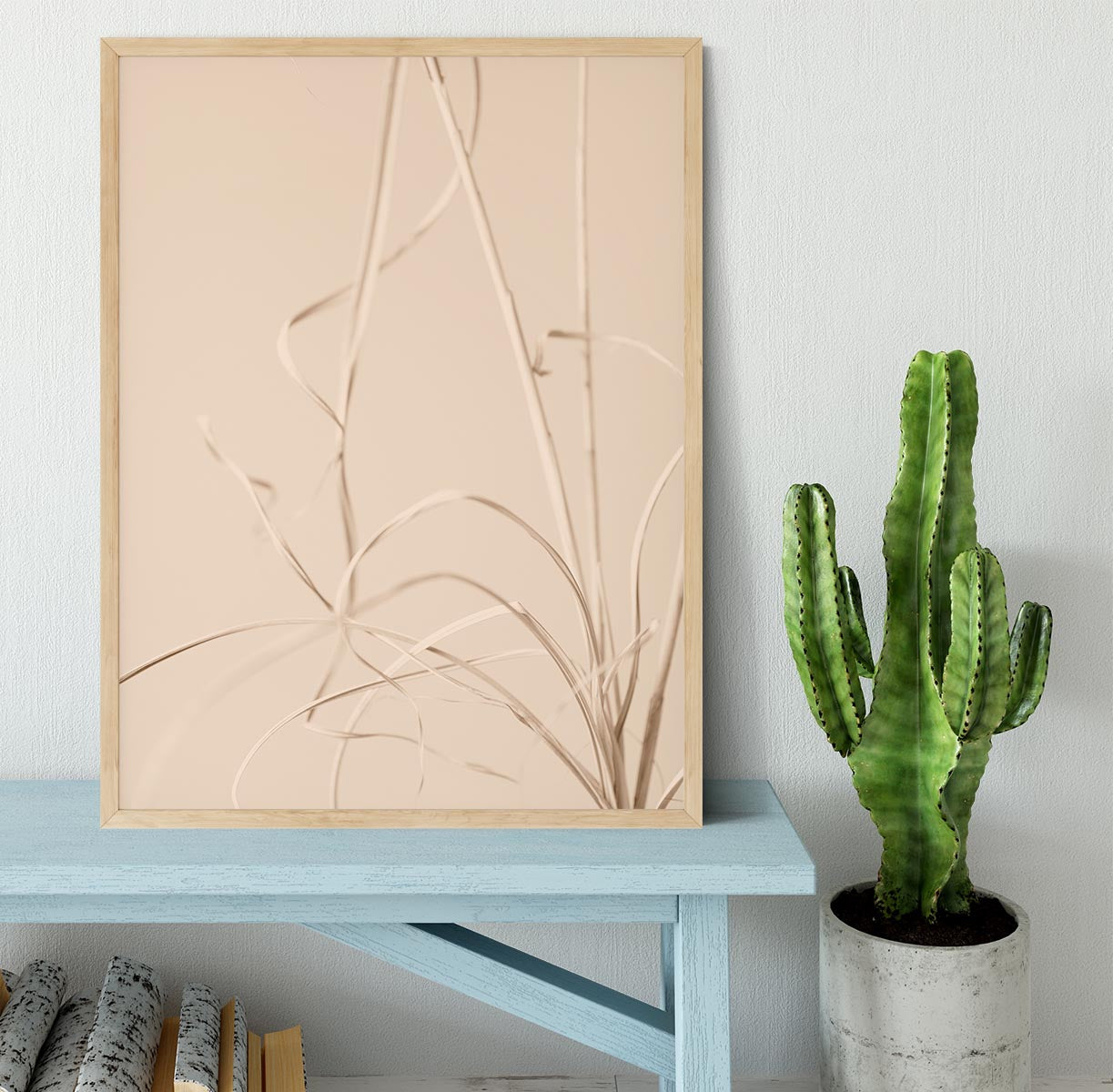 Dried Grass Beige 01 Framed Print - Canvas Art Rocks - 4