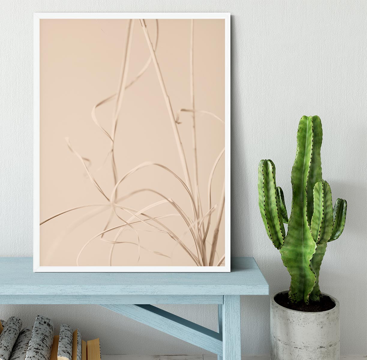 Dried Grass Beige 01 Framed Print - Canvas Art Rocks -6