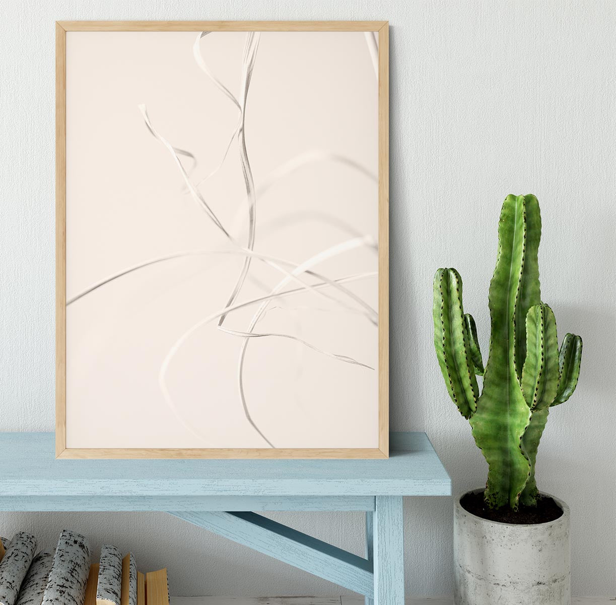 Dried Grass Light Beige 02 Framed Print - Canvas Art Rocks - 4