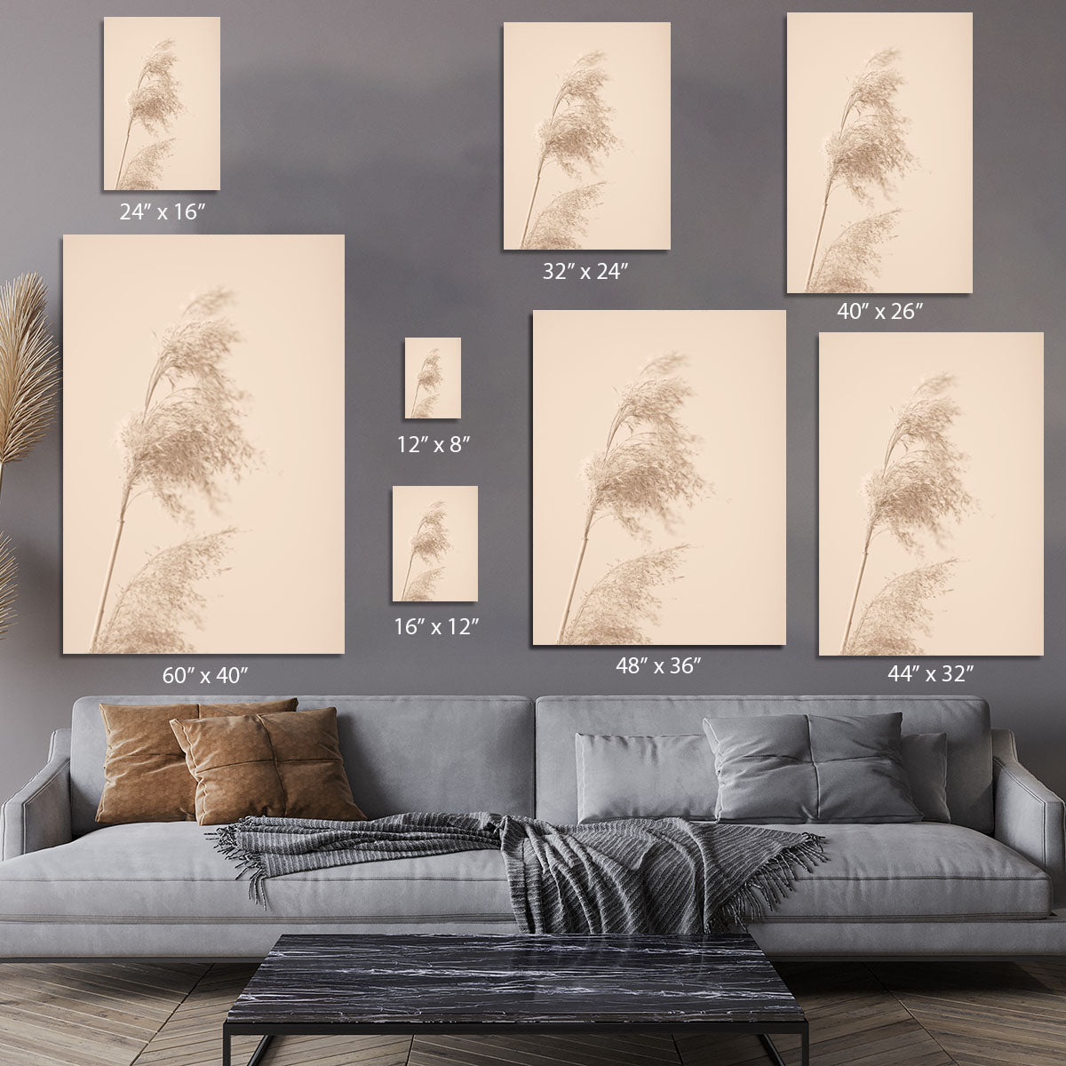 Reed Grass Beige 03 Canvas Print or Poster - Canvas Art Rocks - 7