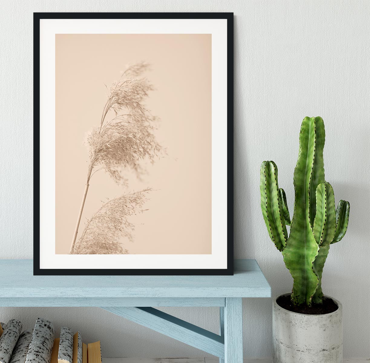 Reed Grass Beige 03 Framed Print - Canvas Art Rocks - 1