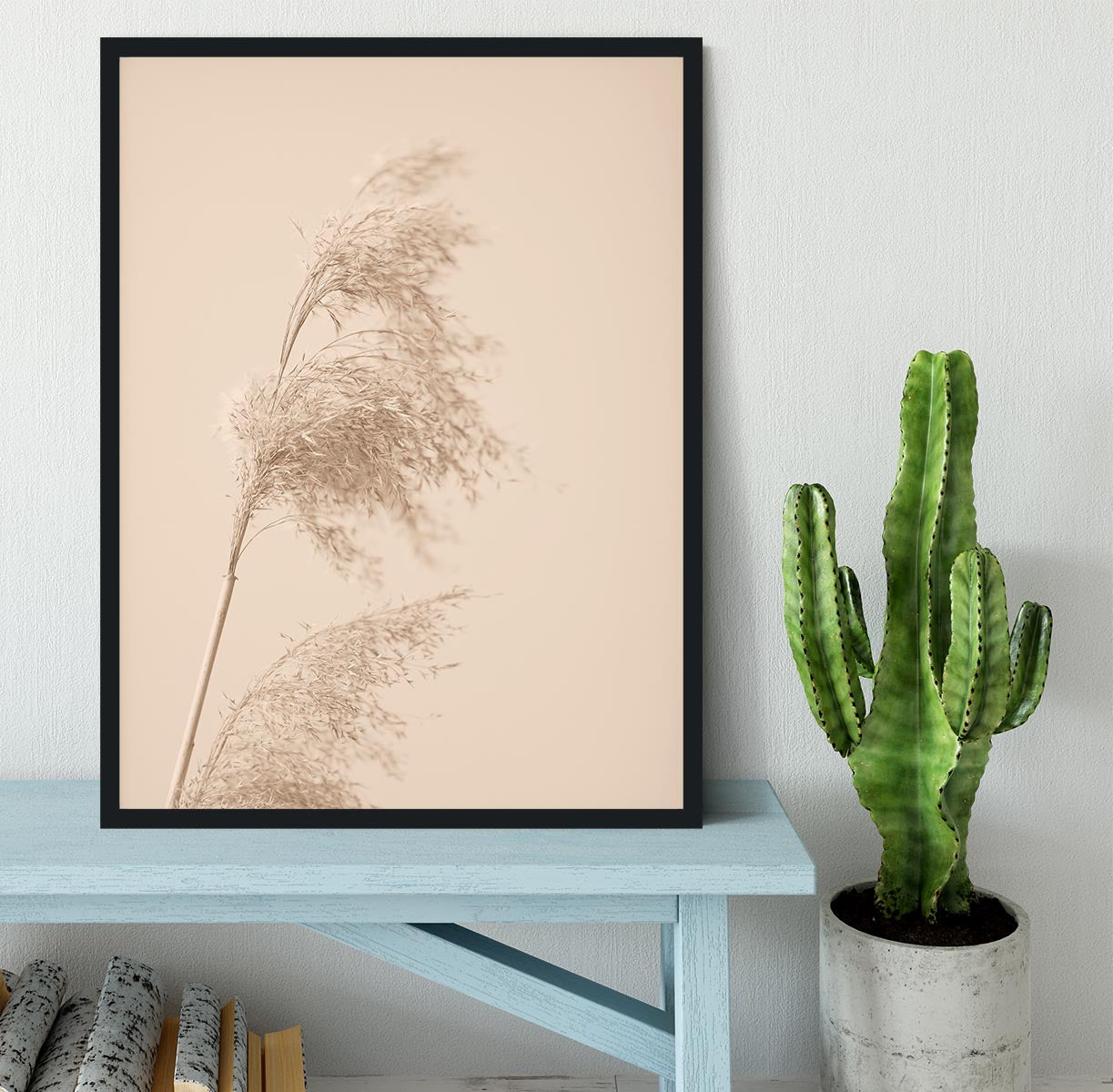 Reed Grass Beige 03 Framed Print - Canvas Art Rocks - 2
