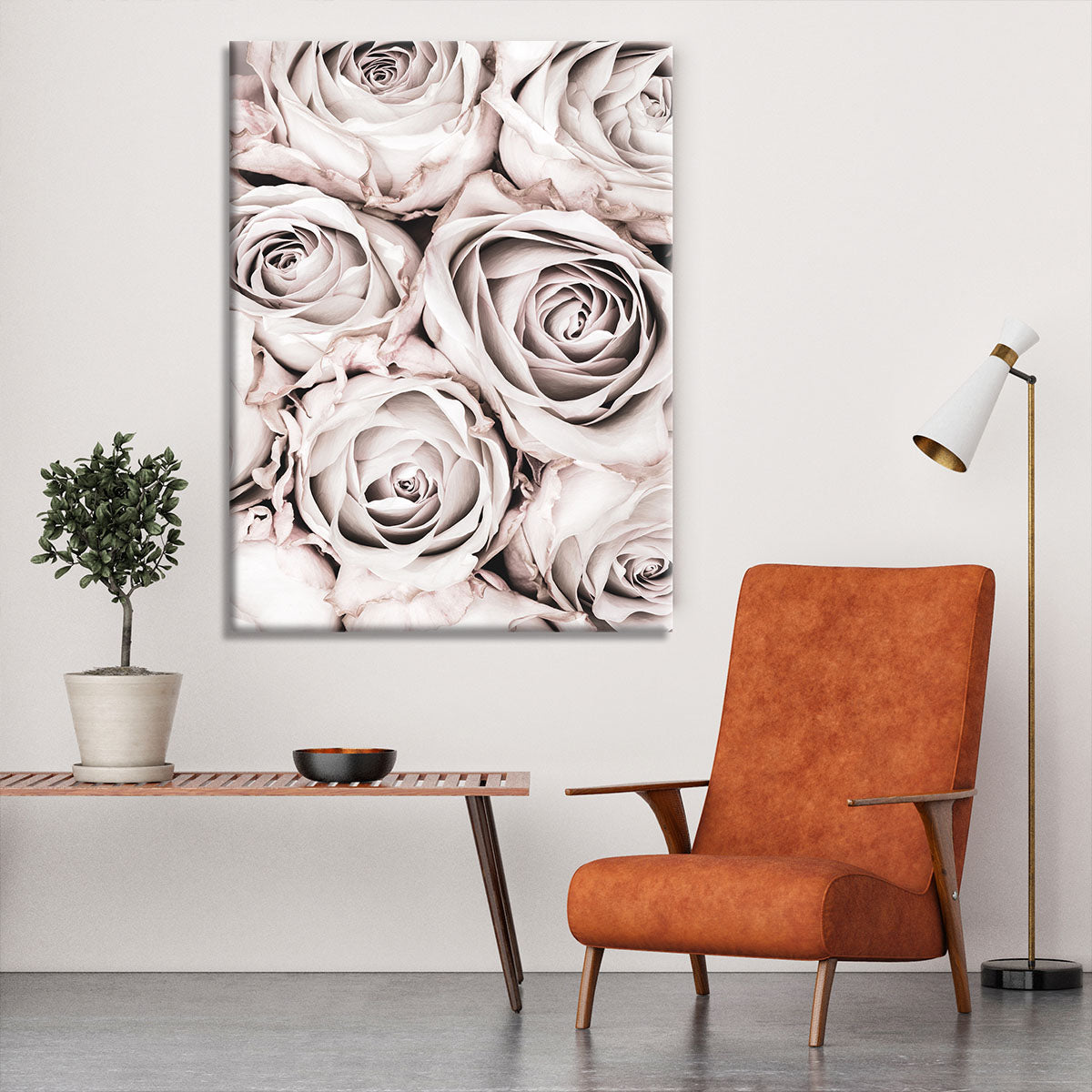 Grey Roses No 01 Canvas Print or Poster - Canvas Art Rocks - 6