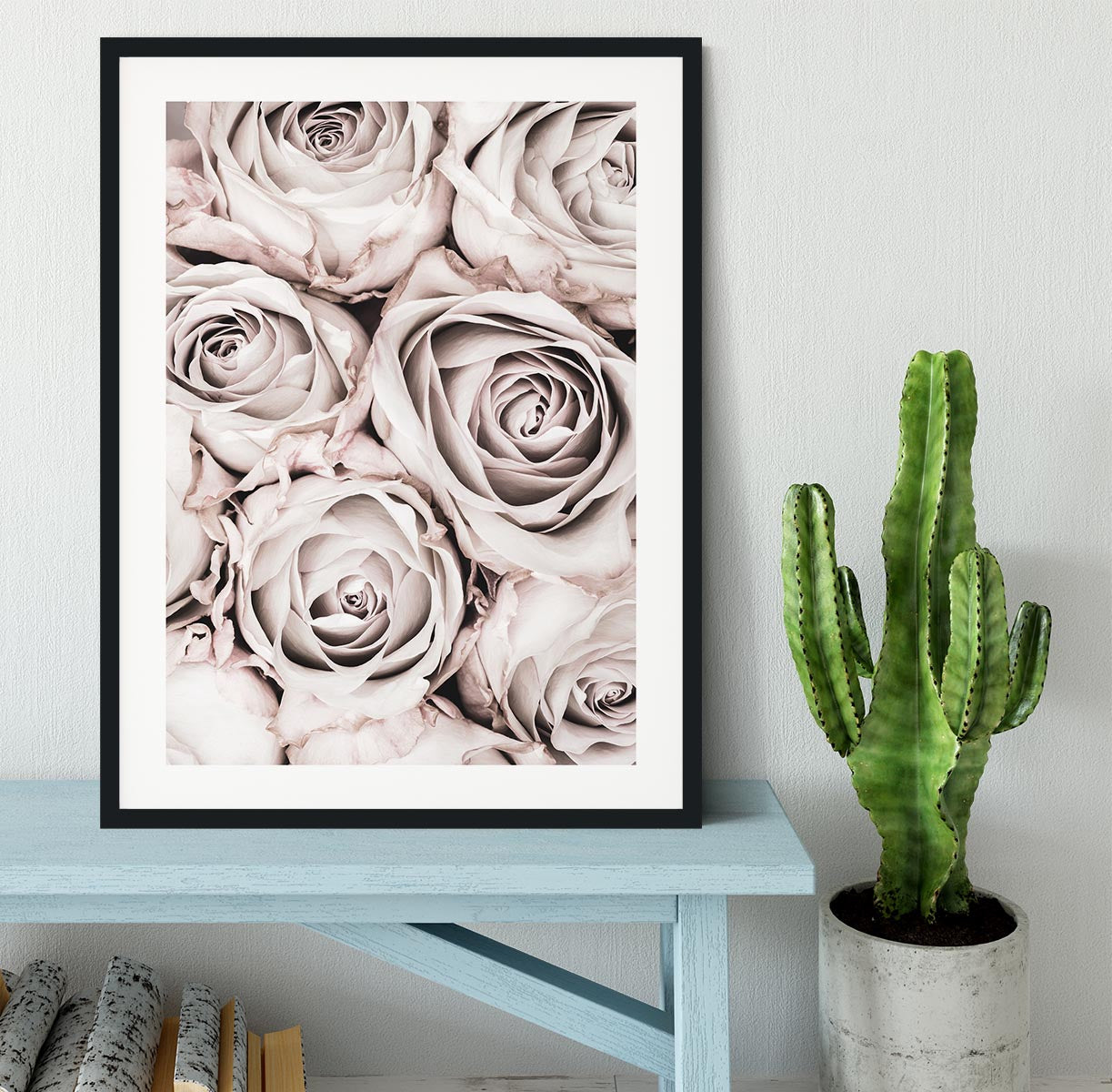 Grey Roses No 01 Framed Print - Canvas Art Rocks - 1