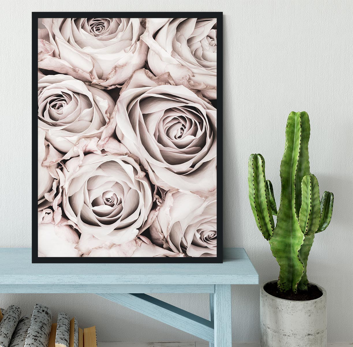Grey Roses No 01 Framed Print - Canvas Art Rocks - 2