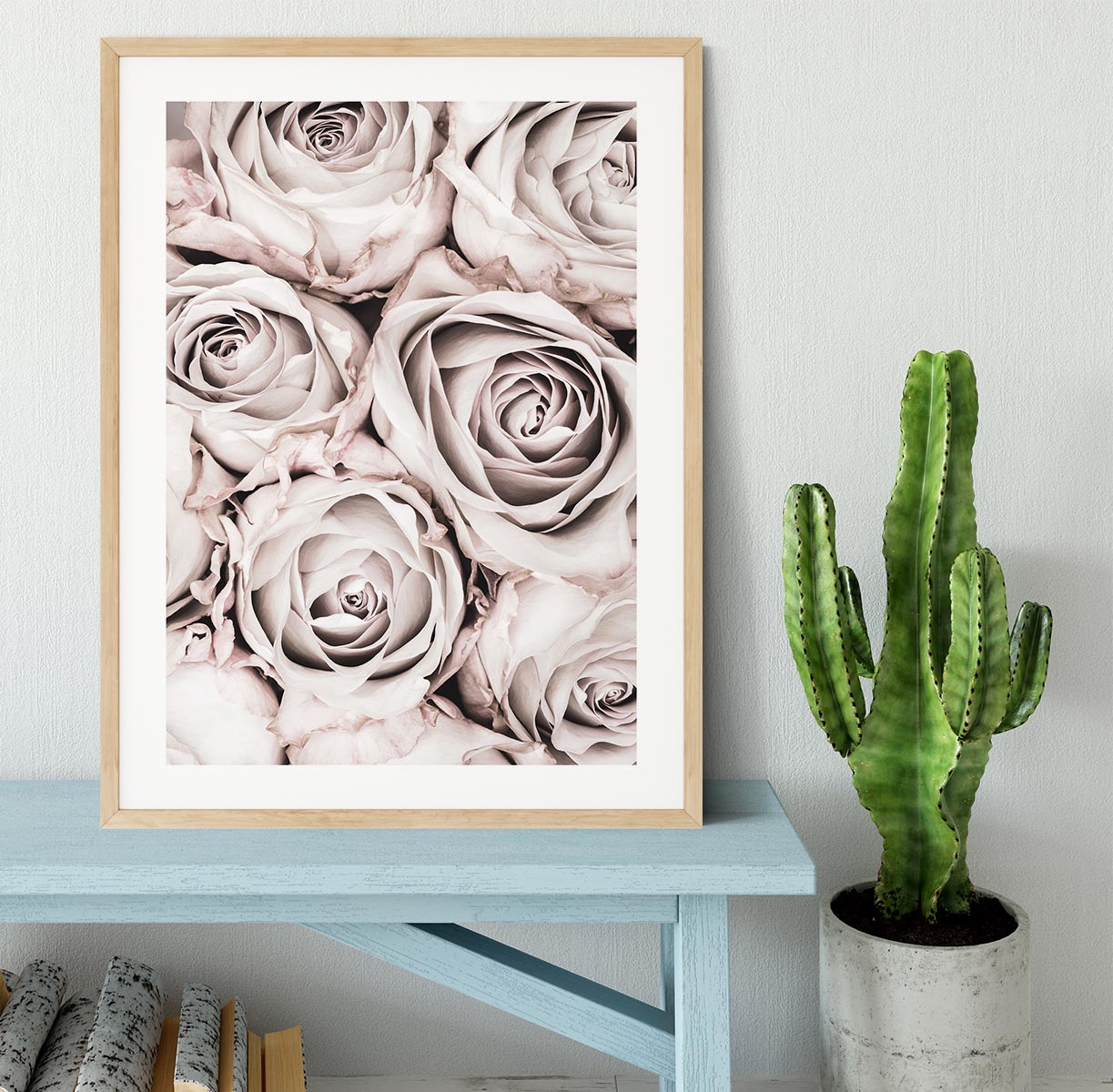 Grey Roses No 01 Framed Print - Canvas Art Rocks - 3