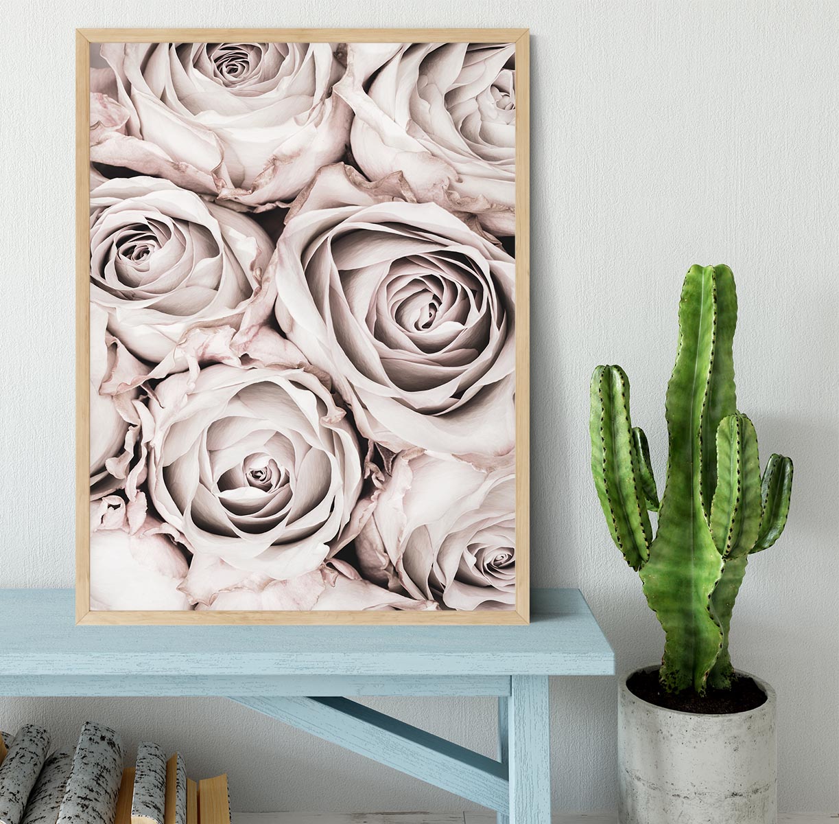Grey Roses No 01 Framed Print - Canvas Art Rocks - 4