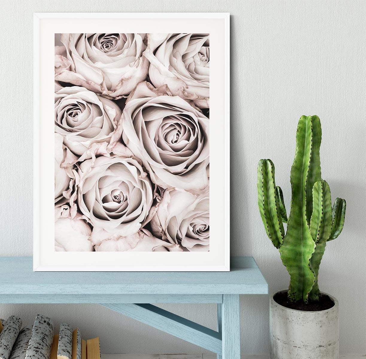 Grey Roses No 01 Framed Print - Canvas Art Rocks - 5