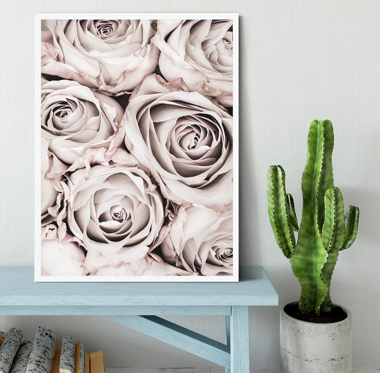 Grey Roses No 01 Framed Print - Canvas Art Rocks -6