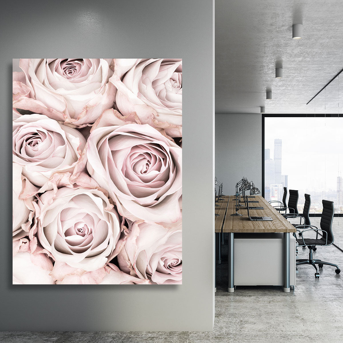 Pink Roses No 01 Canvas Print or Poster - Canvas Art Rocks - 3