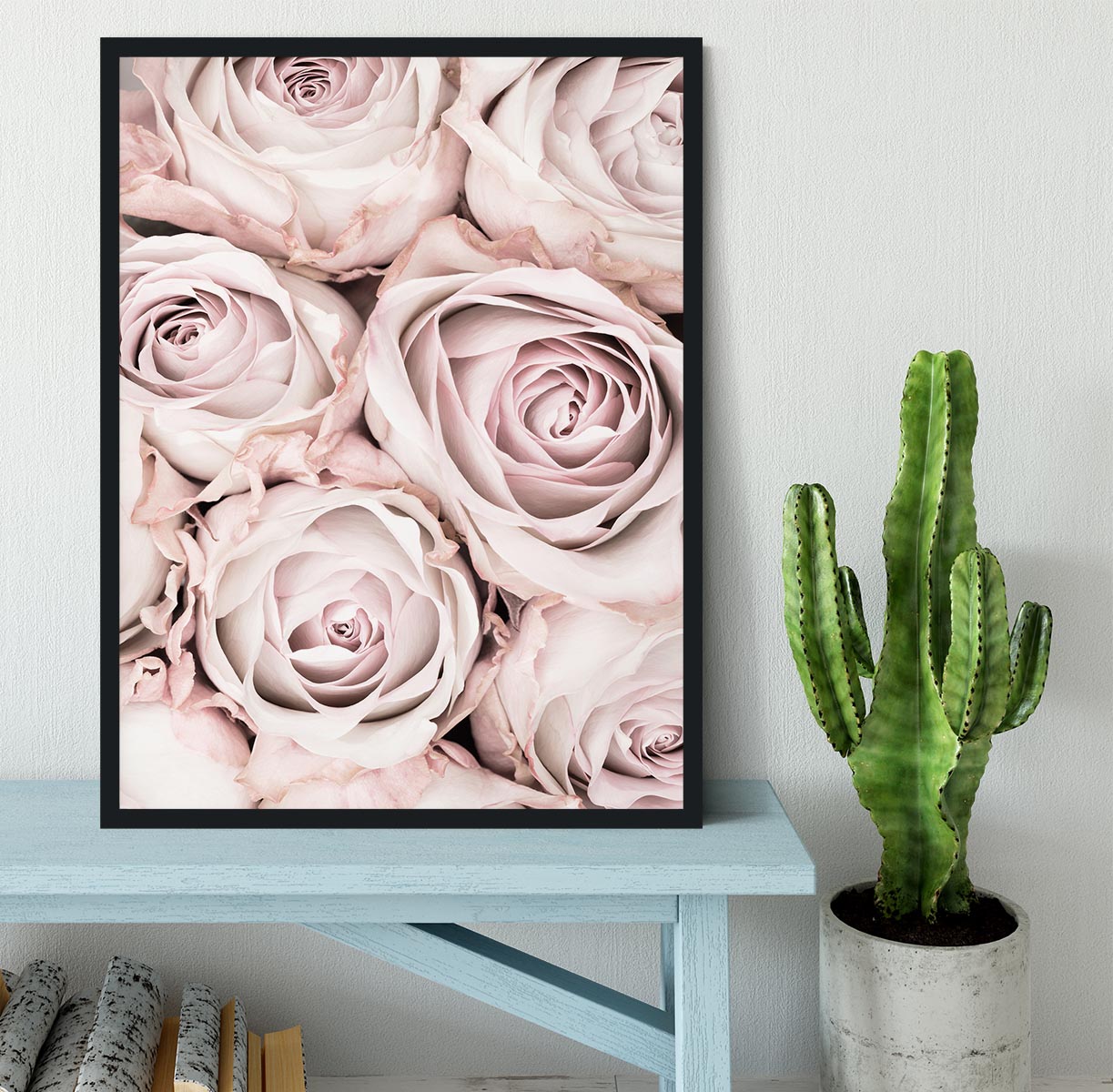 Pink Roses No 01 Framed Print - Canvas Art Rocks - 2