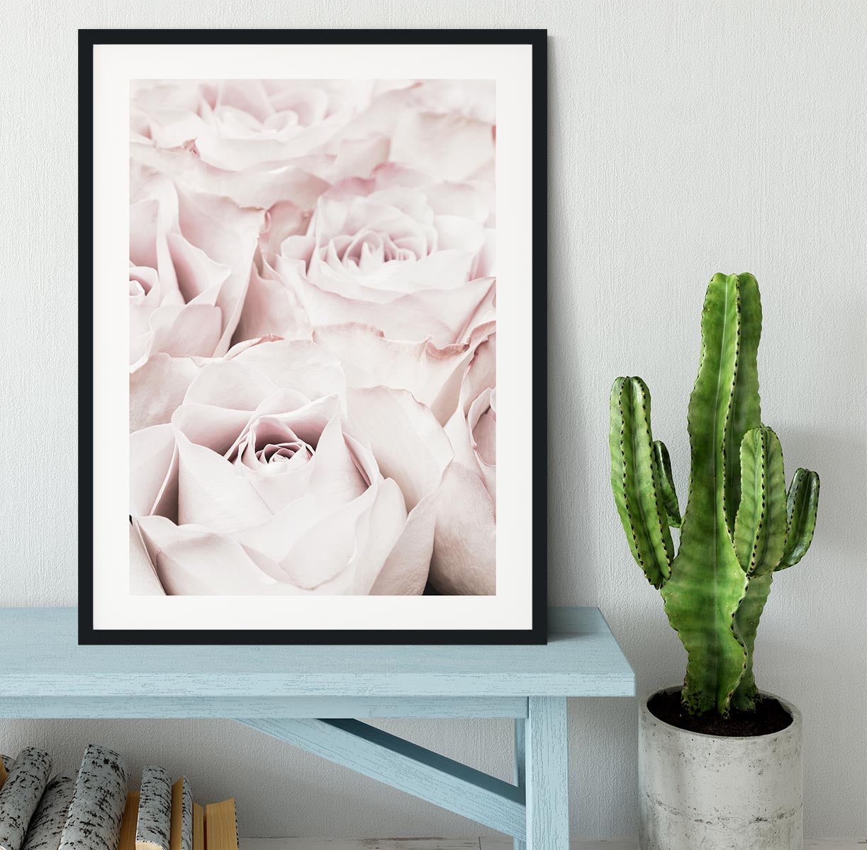 Pink Roses No 04 Framed Print - Canvas Art Rocks - 1