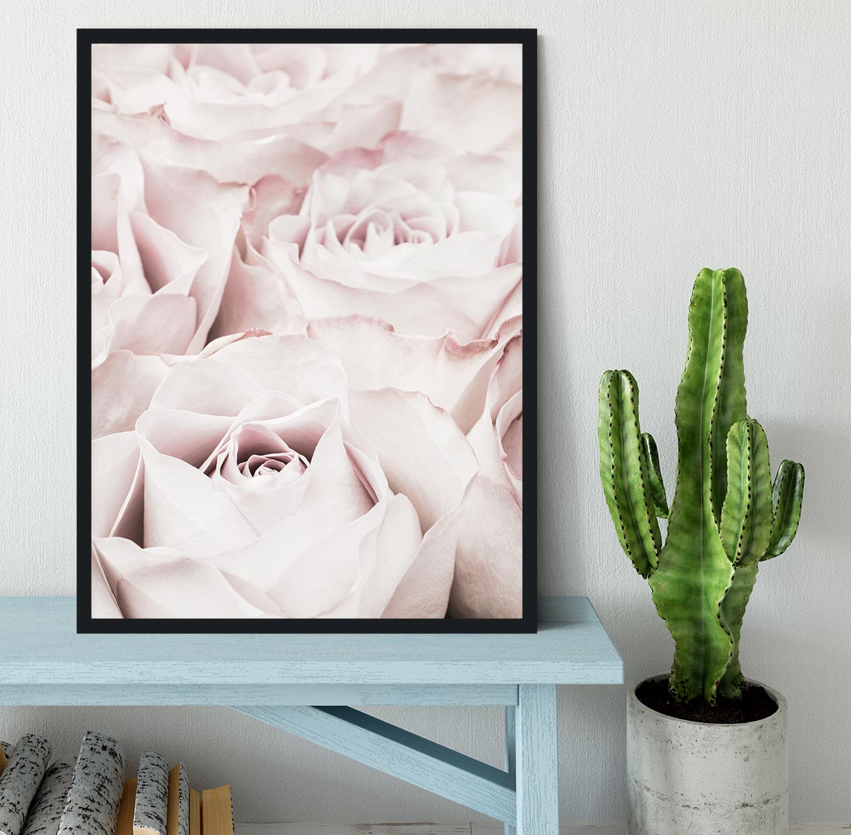 Pink Roses No 04 Framed Print - Canvas Art Rocks - 2