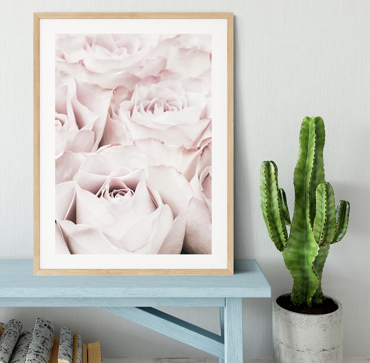 Pink Roses No 04 Framed Print - Canvas Art Rocks - 3