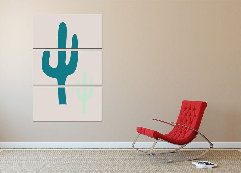 Cactus Beige 3 Split Panel Canvas Print - 1x - 2