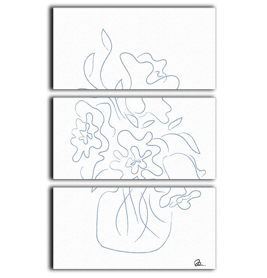 Flower Bouquet Sketch 3 Split Panel Canvas Print - Canvas Art Rocks - 1