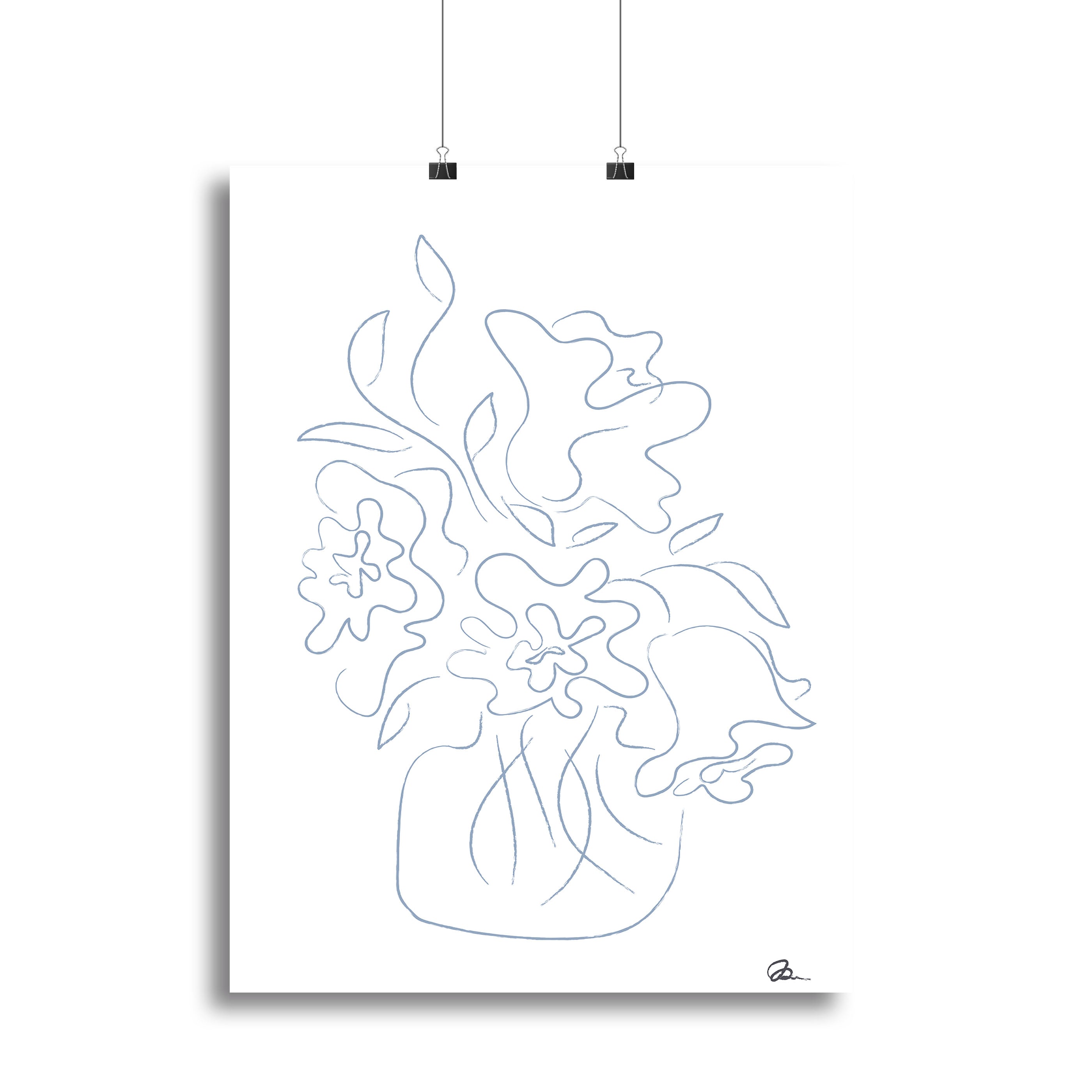 Flower Bouquet Sketch Canvas Print or Poster - Canvas Art Rocks - 2