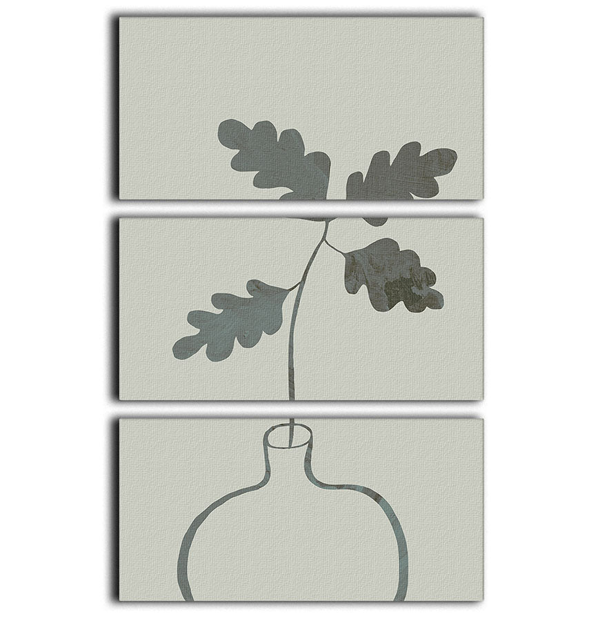 Green Oak Plant 3 Split Panel Canvas Print - 1x - 1