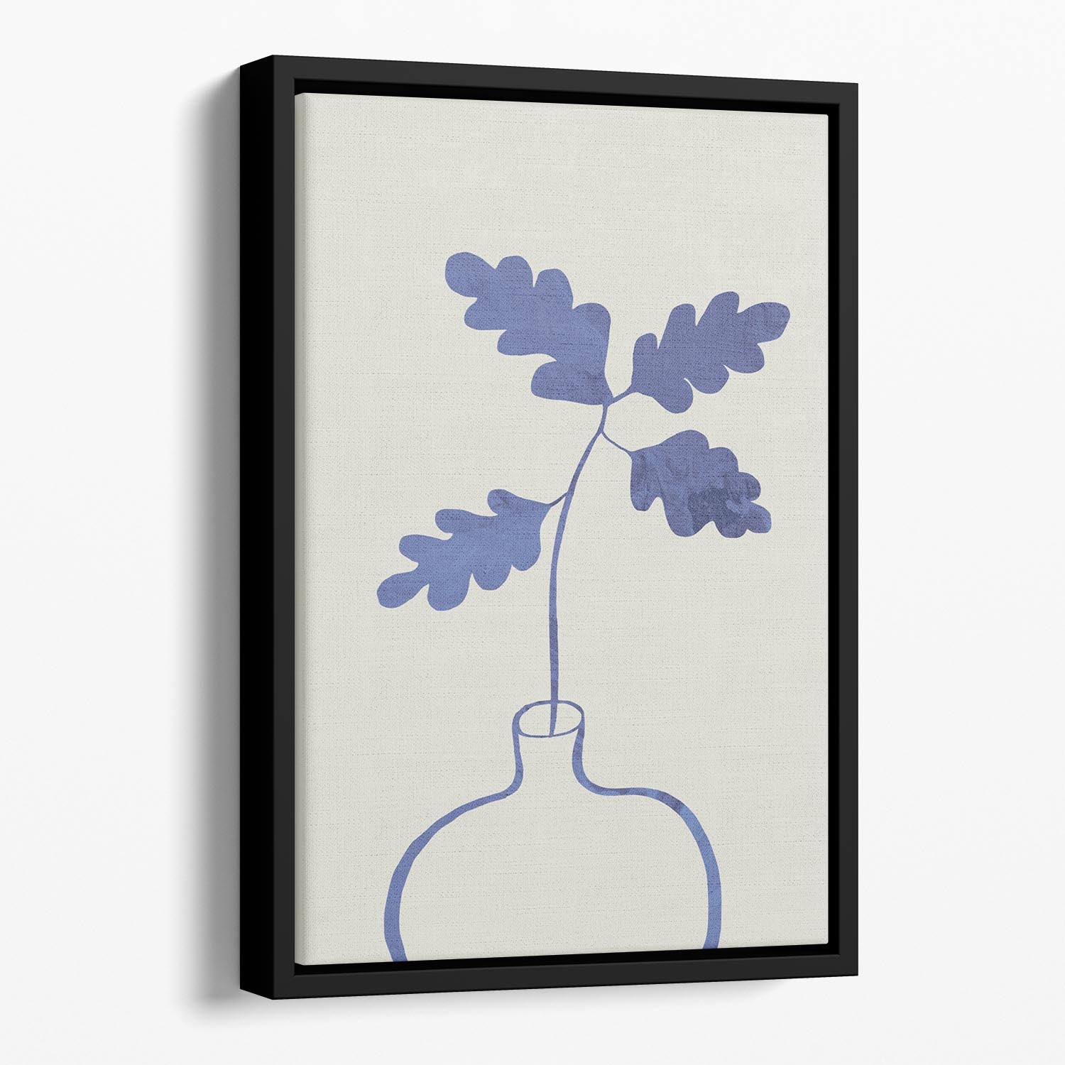 Blue Oak Plant Floating Framed Canvas - 1x - 1