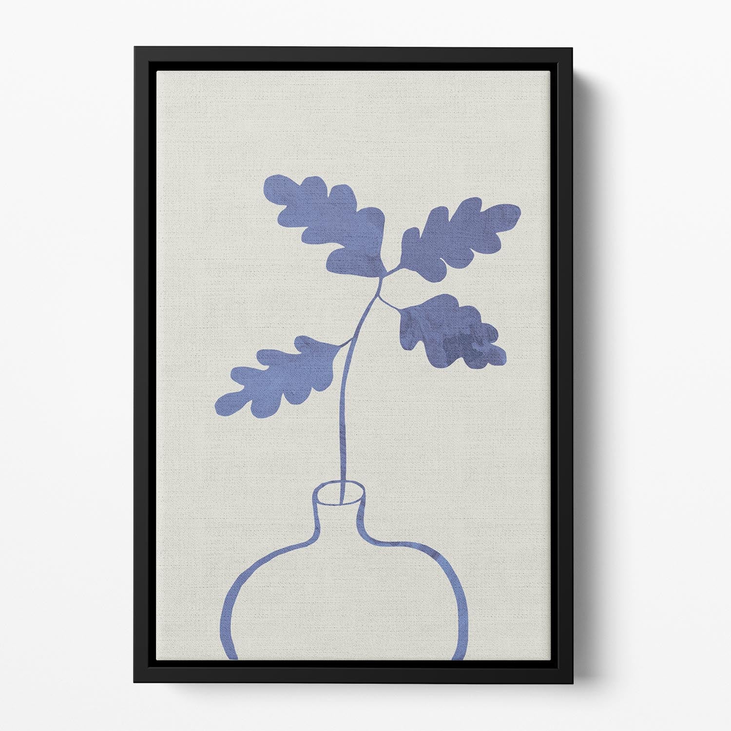 Blue Oak Plant Floating Framed Canvas - 1x - 2