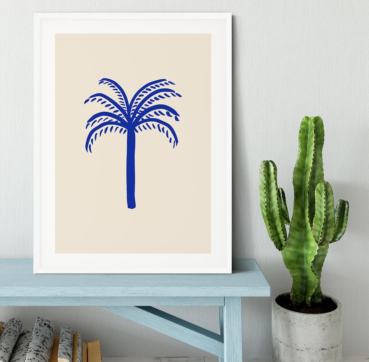 Blue Palm Framed Print - 1x - 5
