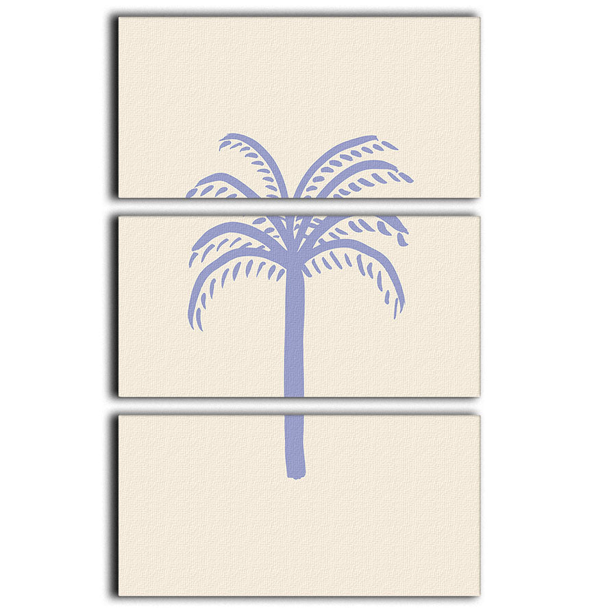 Lilac Palm 3 Split Panel Canvas Print - Canvas Art Rocks - 1