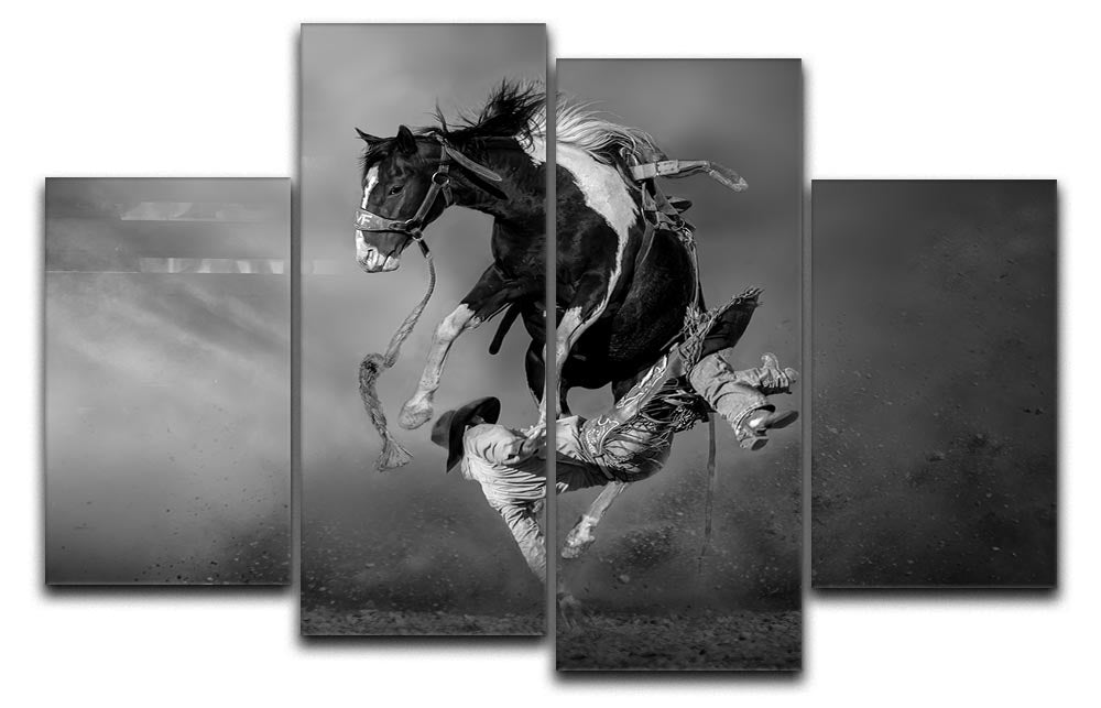 Cowboy Rodeo 4 Split Panel Canvas - Canvas Art Rocks - 1