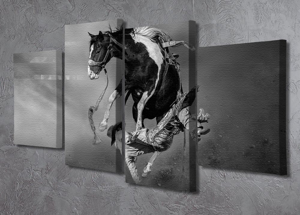 Cowboy Rodeo 4 Split Panel Canvas - Canvas Art Rocks - 2