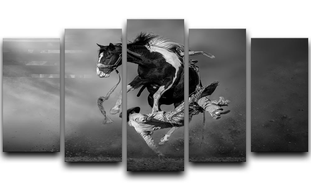 Cowboy Rodeo 5 Split Panel Canvas - Canvas Art Rocks - 1
