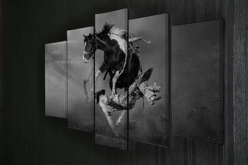 Cowboy Rodeo 5 Split Panel Canvas - Canvas Art Rocks - 2