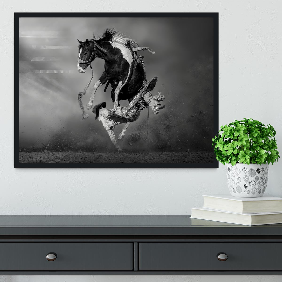 Cowboy Rodeo Framed Print - Canvas Art Rocks - 2
