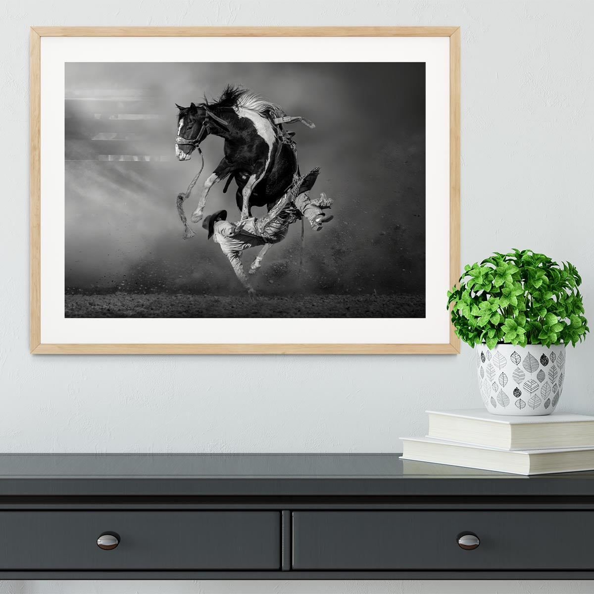 Cowboy Rodeo Framed Print - Canvas Art Rocks - 3