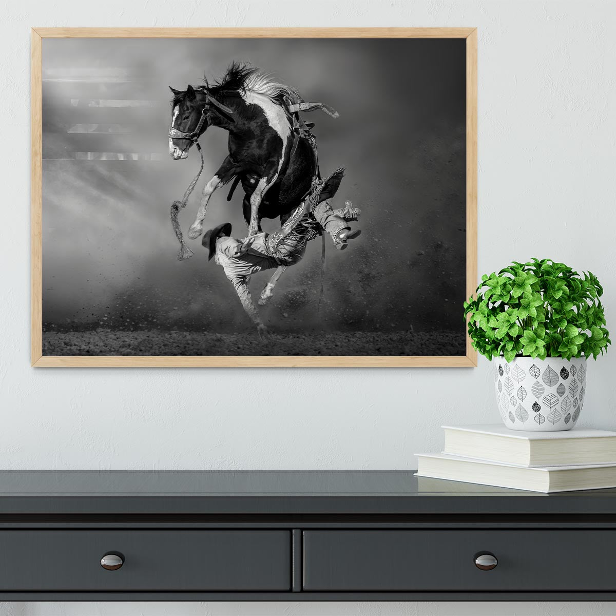 Cowboy Rodeo Framed Print - Canvas Art Rocks - 4