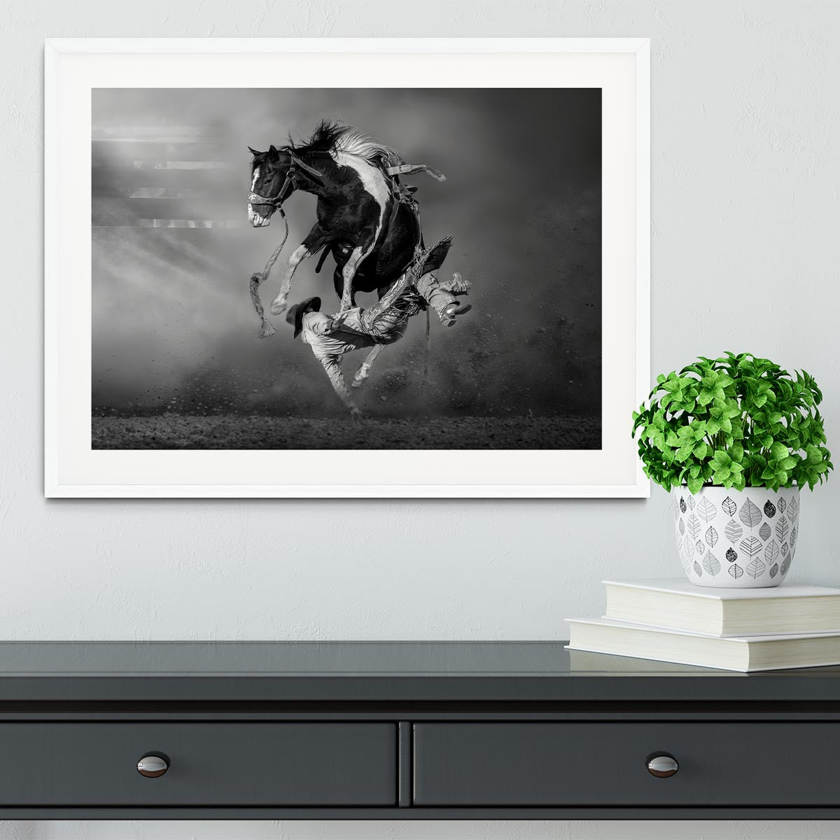Cowboy Rodeo Framed Print - Canvas Art Rocks - 5