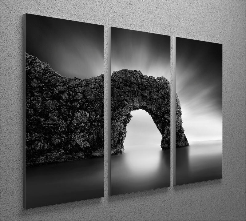 Durdle Door Cliff 3 Split Panel Canvas Print - Canvas Art Rocks - 2
