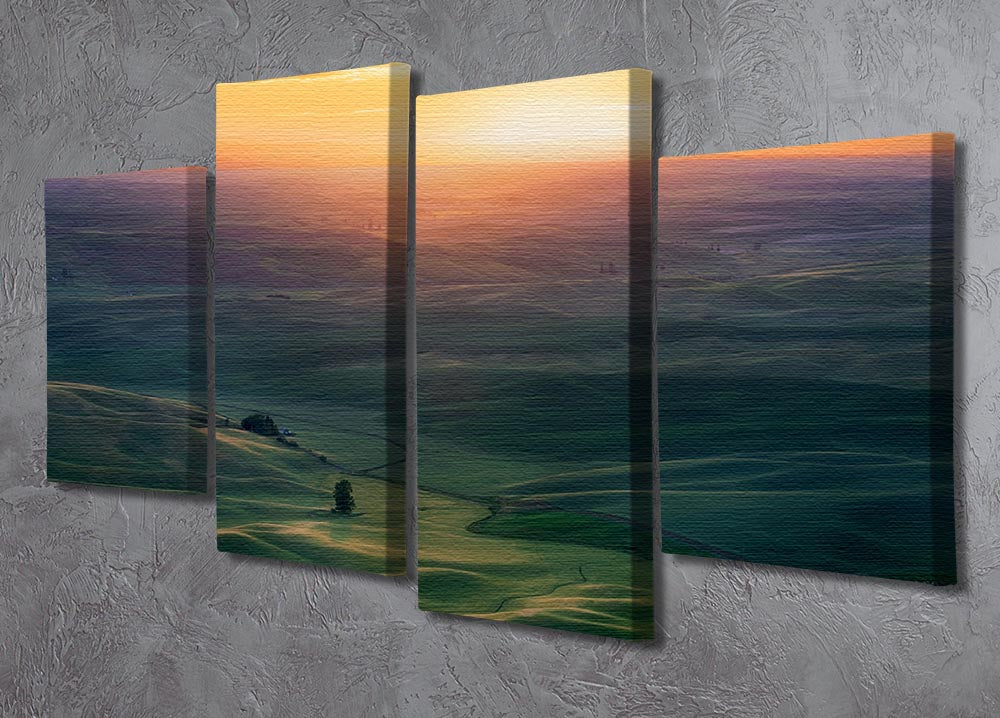 Sunset Over Colfax 4 Split Panel Canvas - Canvas Art Rocks - 2
