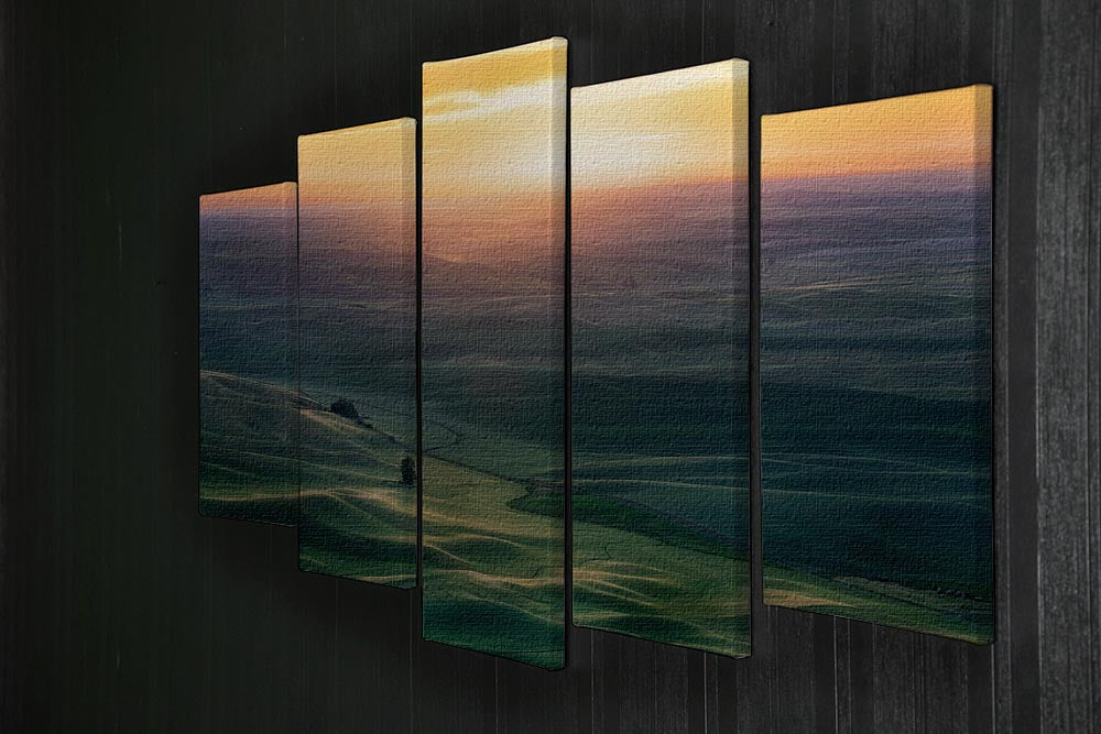 Sunset Over Colfax 5 Split Panel Canvas - Canvas Art Rocks - 2