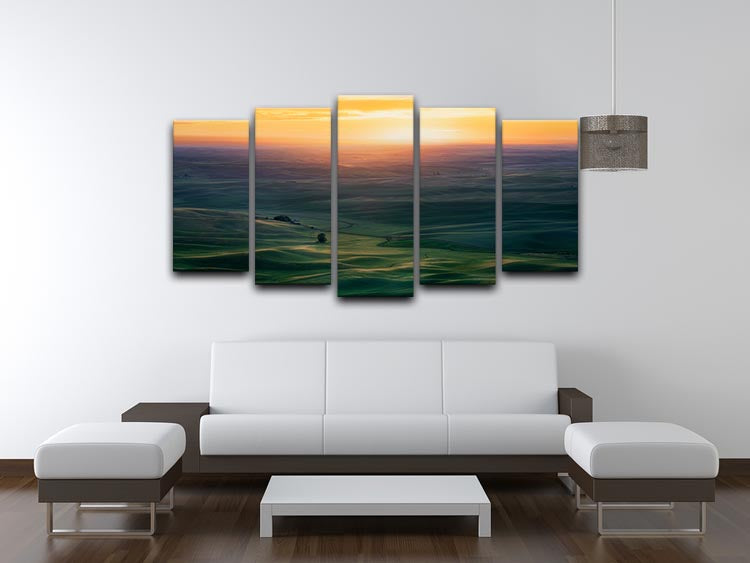 Sunset Over Colfax 5 Split Panel Canvas - Canvas Art Rocks - 3