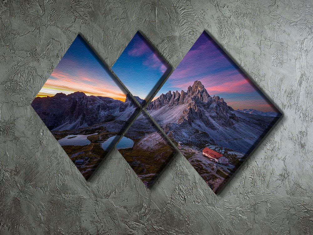 Mountainscape 4 Square Multi Panel Canvas - Canvas Art Rocks - 2