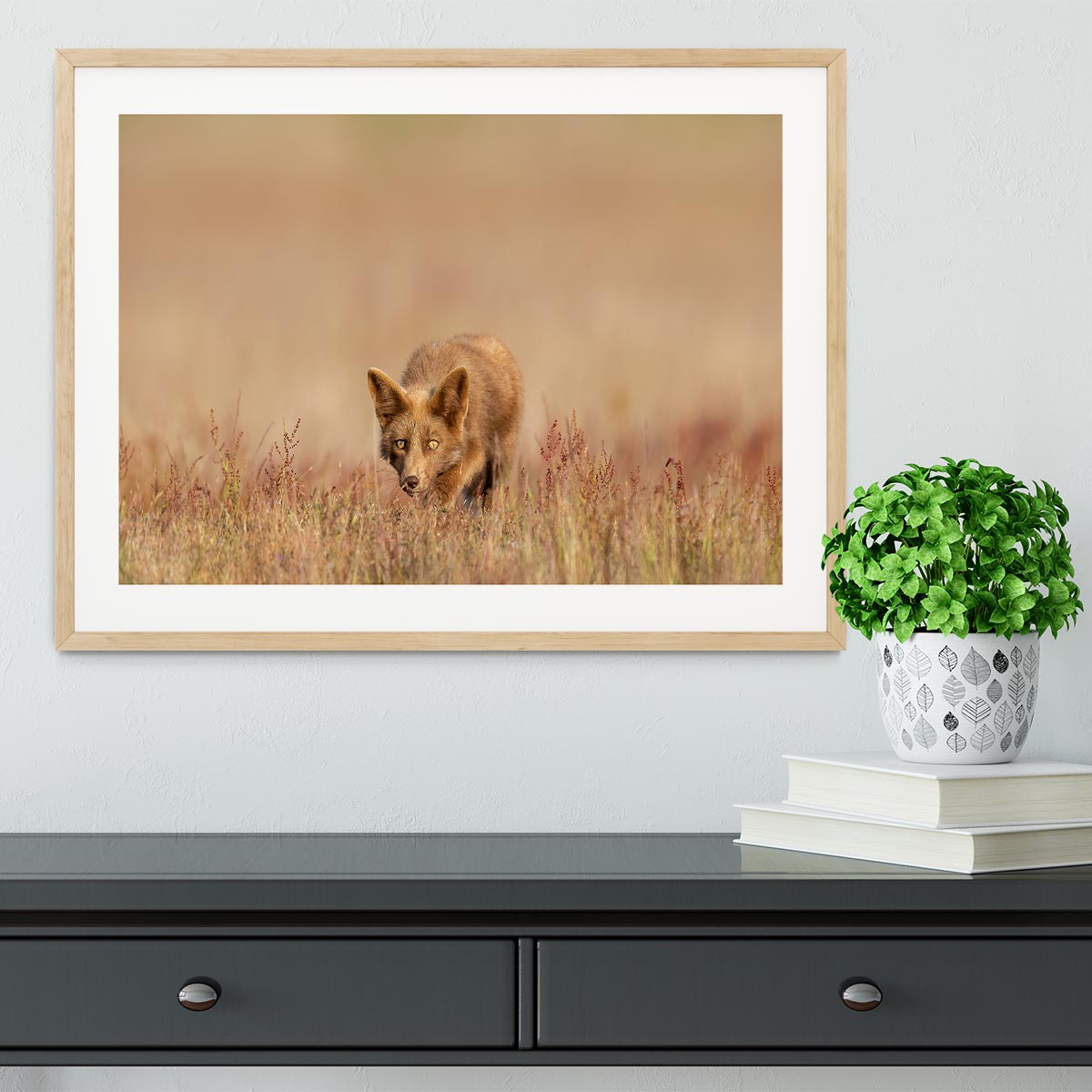 A Fox On The Hunt Framed Print - Canvas Art Rocks - 3