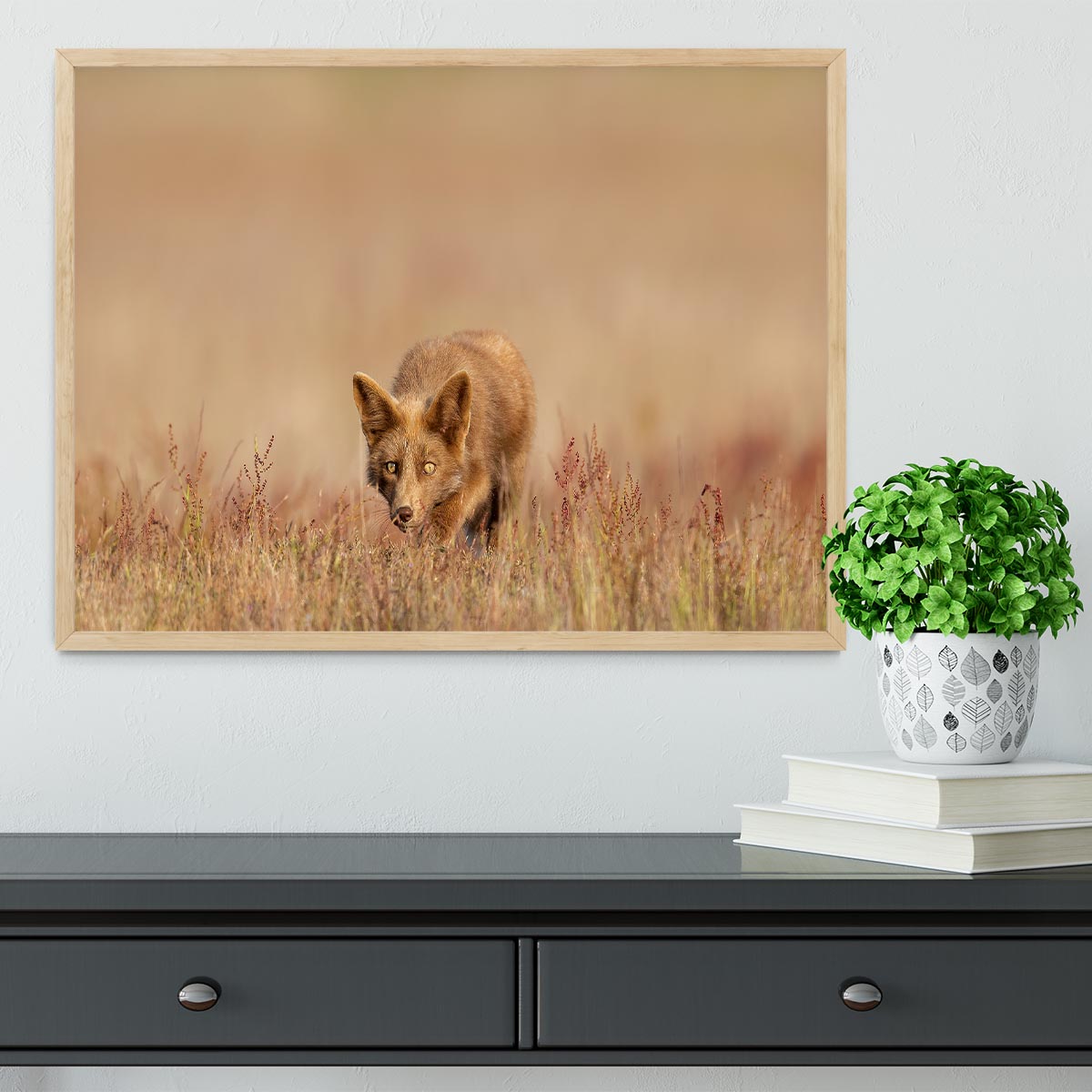 A Fox On The Hunt Framed Print - Canvas Art Rocks - 4