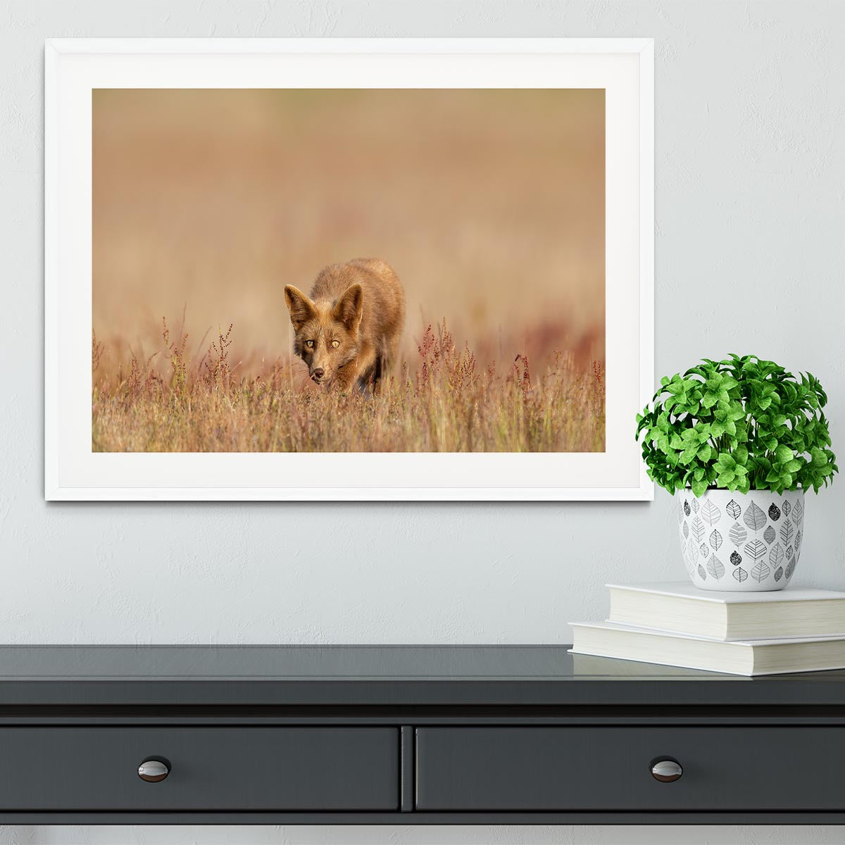 A Fox On The Hunt Framed Print - Canvas Art Rocks - 5