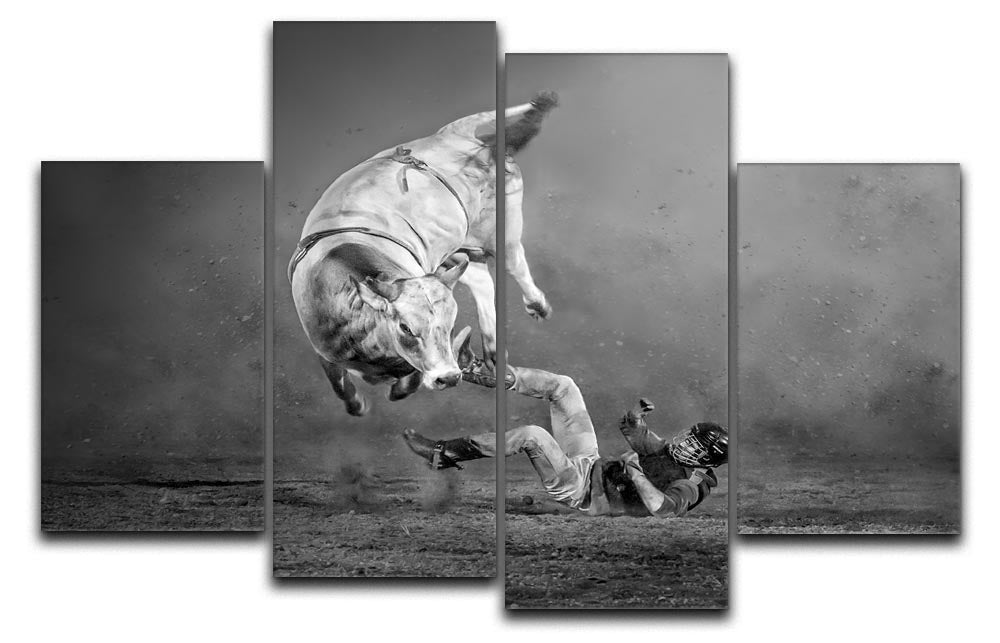 Rodeo Bull 4 Split Panel Canvas - Canvas Art Rocks - 1