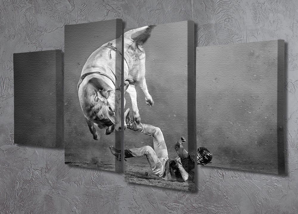 Rodeo Bull 4 Split Panel Canvas - Canvas Art Rocks - 2