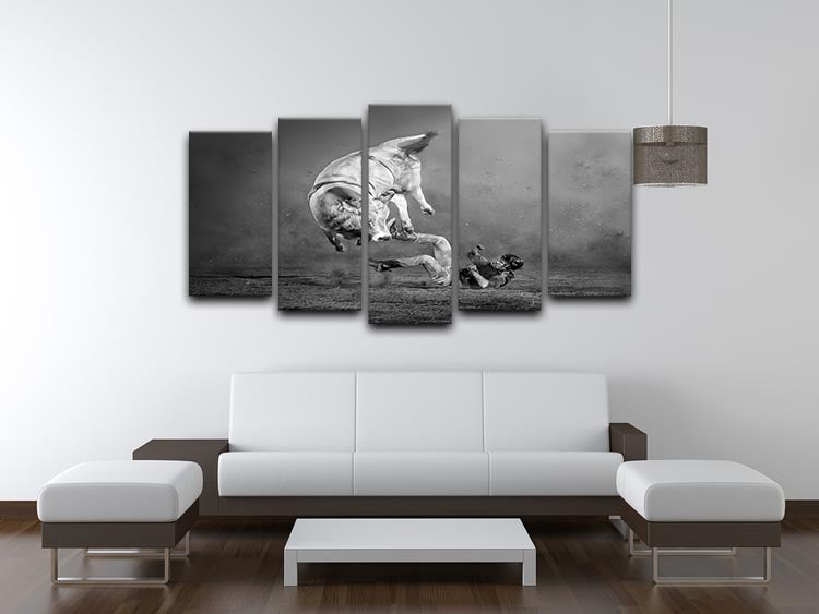 Rodeo Bull 5 Split Panel Canvas - Canvas Art Rocks - 3