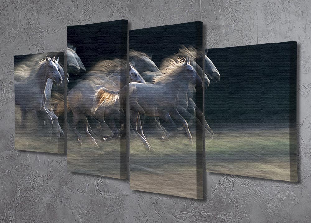 A Horses Gallop 4 Split Panel Canvas - Canvas Art Rocks - 2